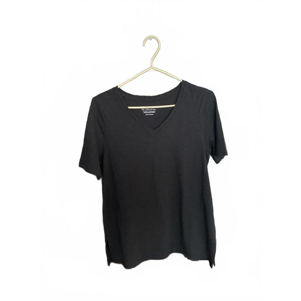 Chico’s Minimalist Ultimate Black Short Sleeve Tee Size S